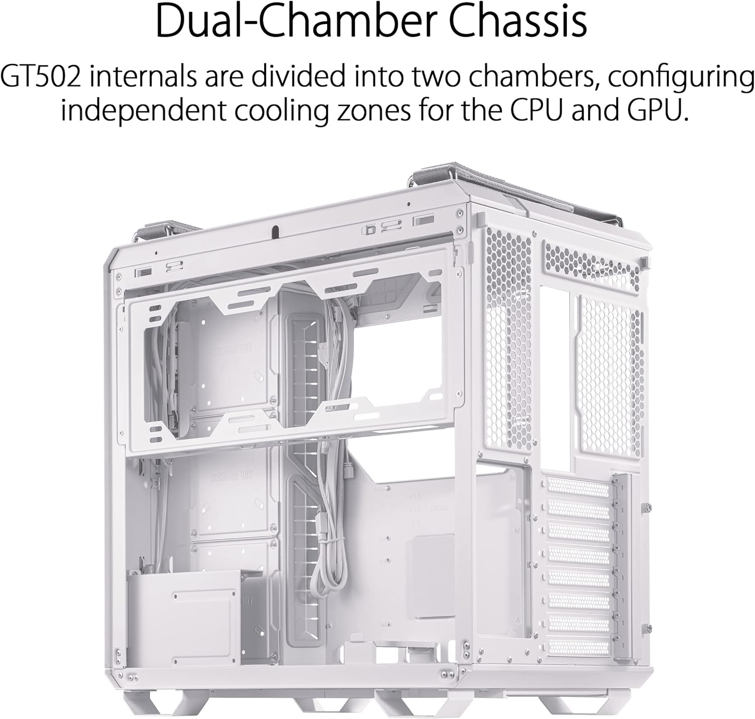 ASUS TUF Gaming GT502 ATX Mid-Tower Front Panel RGB WHITE GAMING CASE ASUS TUF Gaming GT502 ATX Mid-Tower Front Panel RGB WHITE GAMING CASE